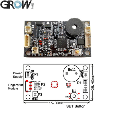 GROW KS200+R502-F 4*AA Battery DC3.7V-6.5V KS200 Fingerprint Control Board With R502-F Waterproof Small Fingerprint Module