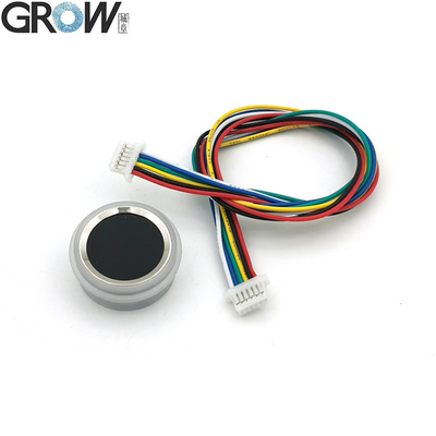 GROW R502-F RGB LED Αδιάβροχο Μικρό DC3.3V Διαμέτρου 21.5mm SH1.0-6pin Δυνατό στρογγυλό LED αισθητήρα μονάδας δακτυλικών αποτυπωμάτων