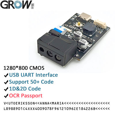 GROW GM69Pro 1280*800CMOS OCR/1D/2D Μονάδα Σάρωσης Barcode USB UART Interface QR Code Bar Code Reader Υποστήριξη OCR Διαβατηρίου